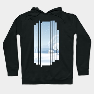 Winter cabin illustration Hoodie